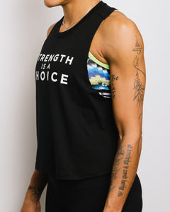 Strength is a Choice Racerback Cropped Tank