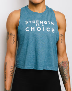 Strength is a Choice Racerback Cropped Tank